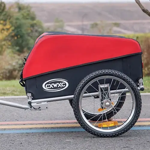 A trailer attachment for bicycles to take on heavy cargo