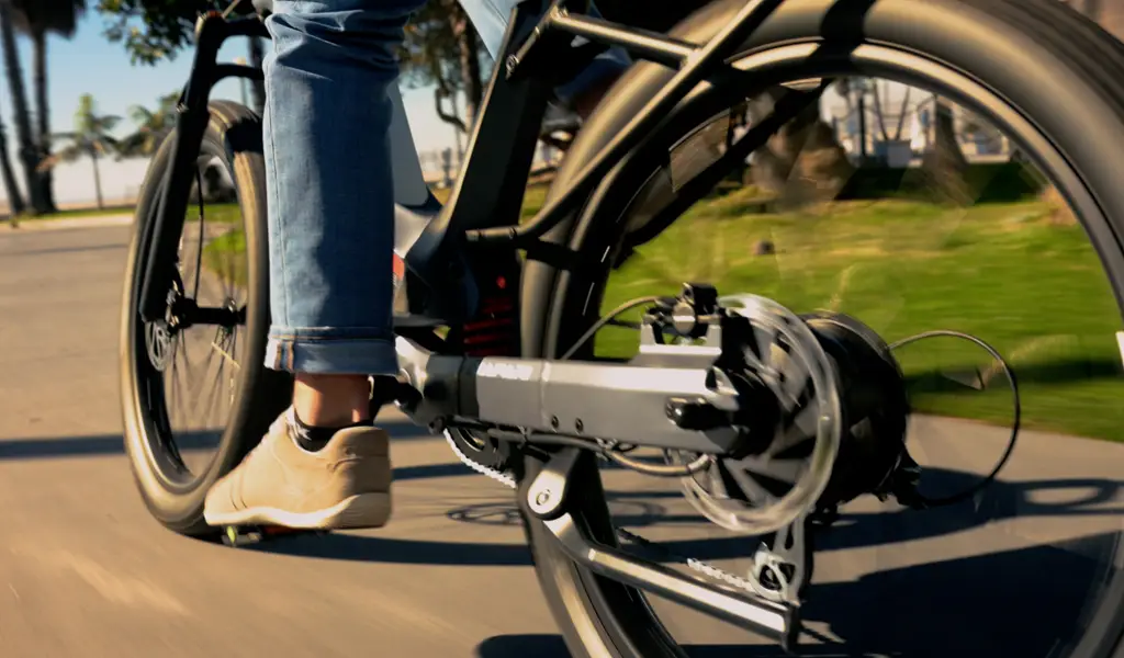 A segway electric bicycle coming down a Florida road
